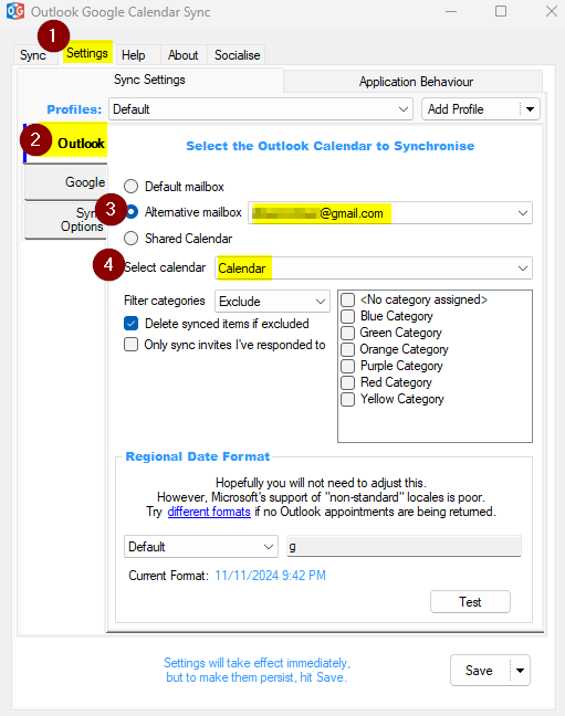 Configure Outlook Settings