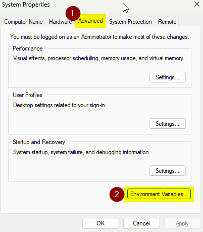 Set Environment Variables