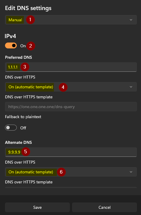 Configure DNS over HTTPS part2