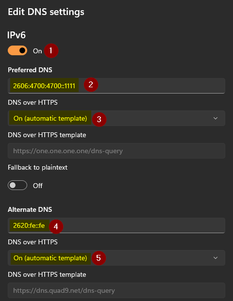 Configure DNS over HTTPS part3